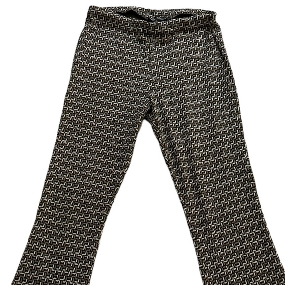 ZARA JACQUARD PANTS BLACK / SAND - Picture 7 of 11